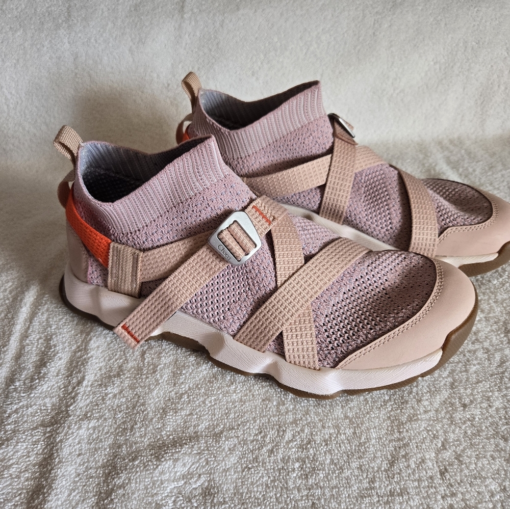 NWT Chaco Pink and Orange Knit Athletic sandal water shoe sneaker combo size 10